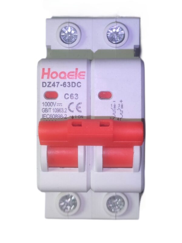 DC MCB 2P 63A 1000V DC