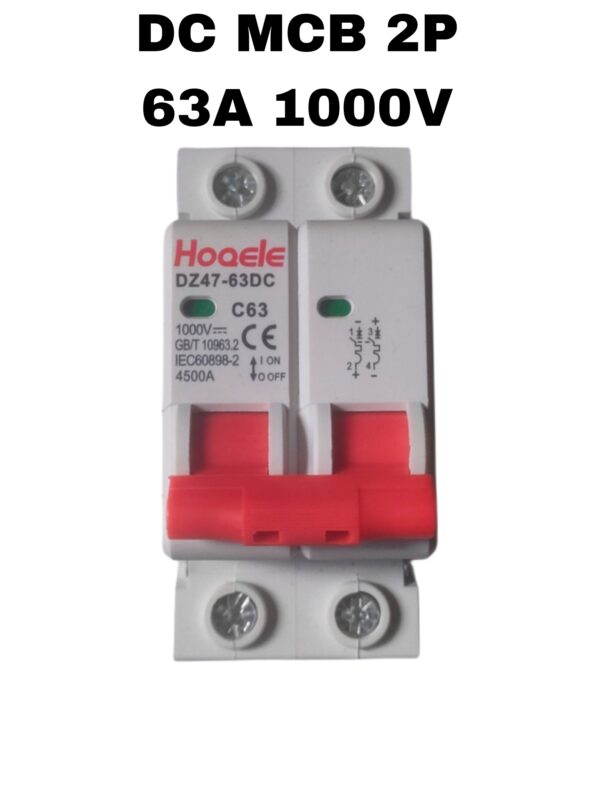 DC MCB 2P 63A 1000V DC