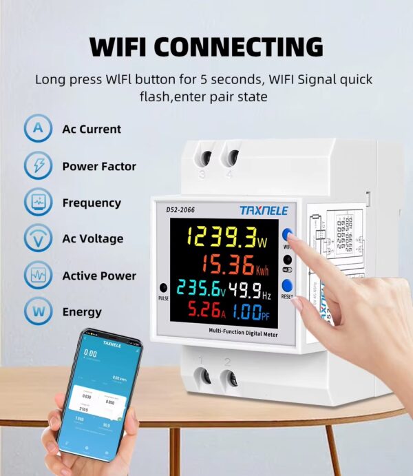 WiFi Digital Energy Meter ((D52-2066) ) Taxnele